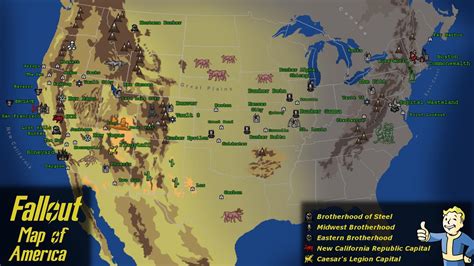 America Map Fallout Map Fallout