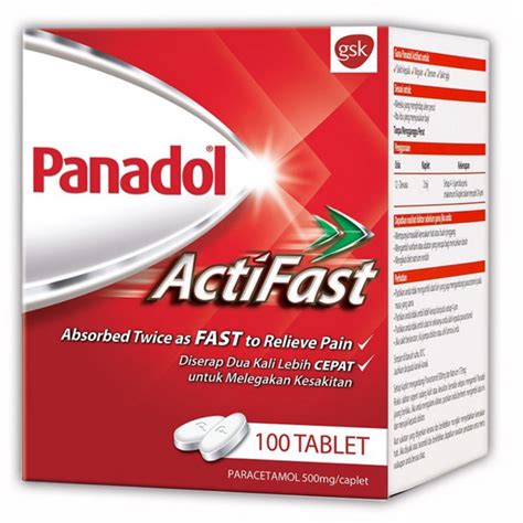 jual panadol actifast malaysia  strip  tablet sakit demam sakit