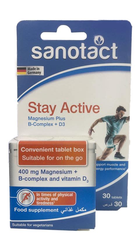 Sanotact Stay Active Magnesium B Vitamins For Energy Support