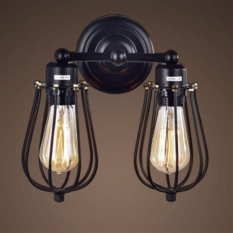 CLAXY Ecopower Vintage Style 2 Lights Industrial Oil Rubbed Bronze Mini