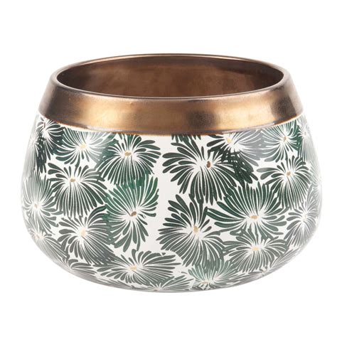 Cache Pot En C Ramique Motifs H Maisons Du Monde