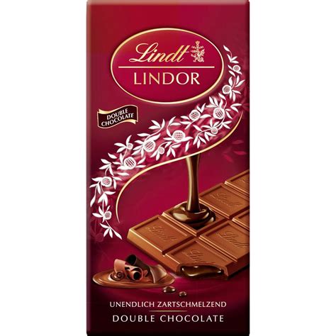 Lindt Lindor Double Chocolate Bar 100 G Piccantino Online Shop