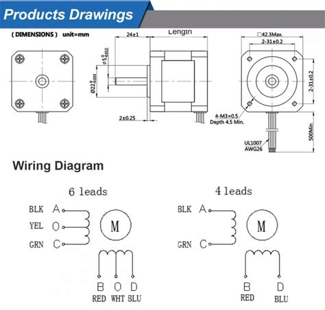 High Torque 2 Phase 1 8 Degrees Nema 17 Hybrid Stepper Motor