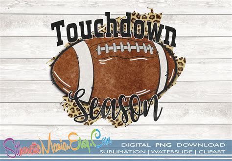 Touchdown Season Sublimation Png Design Football Shirt Etsy