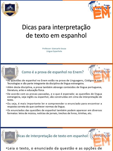Texto Em Espanhol Avançado - Aula 1 - Dicas para Interpretação de Texto em Espanhol e Falsos ...