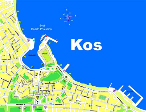 Kos old town map - Ontheworldmap.com