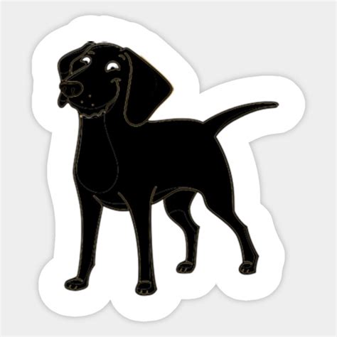 black lab cartoon - Labrador Retriever - Sticker | TeePublic