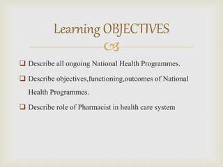 National Health Care Programmes Pptx