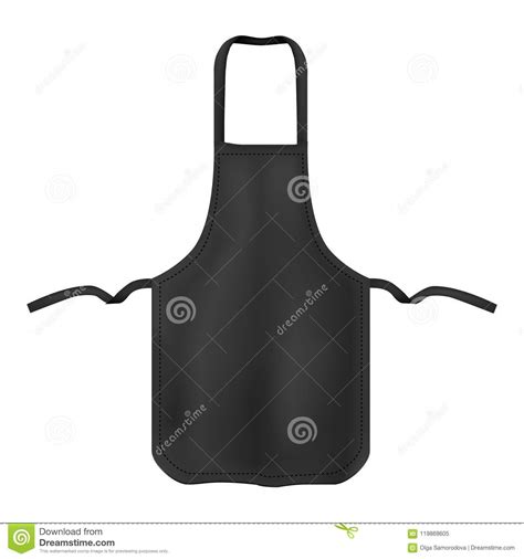 Realistic Detailed 3d Kitchen Cotton Apron Vector Stock Vector