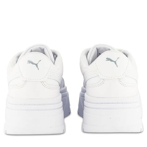 Puma Mayze Stack Leather Womens Puma White Hype Dc