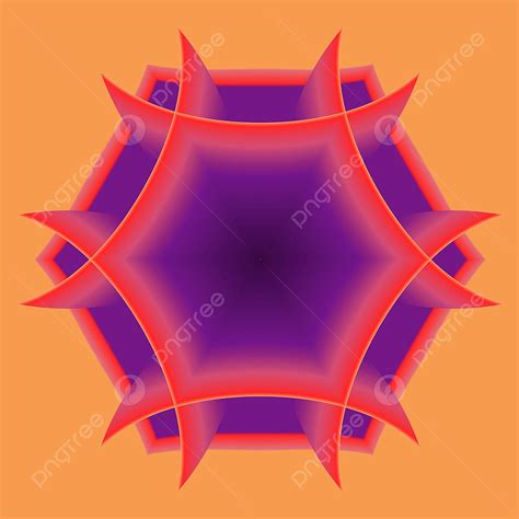 Orange Hexagon Illustration Gold Background Abstract Photo And Picture