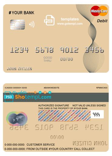 Abstractaza Universal Multipurpose Bank Mastercard Debit Credit Card