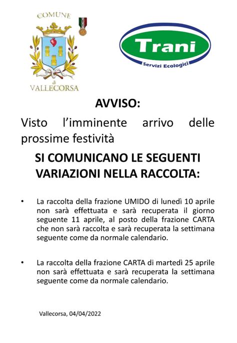 Festivit Pasqua E Aprile Comune Di Vallecorsa