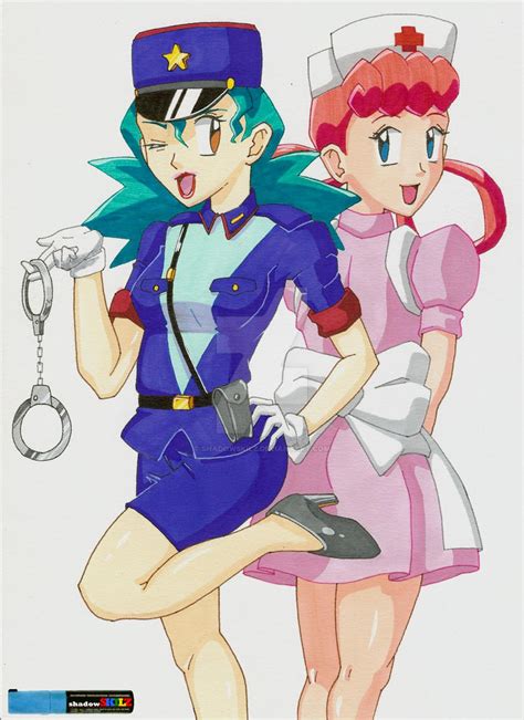 Officer Jenny And Nurse Joy By Shadowskilz On Deviantart