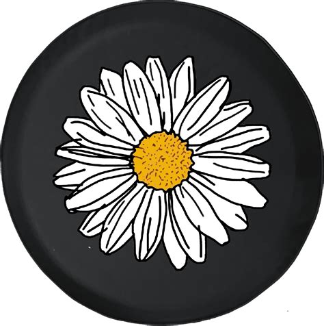Pretty White Flower Sun Daisy Spare Tire Cover Fits Jeep Rv And More 28