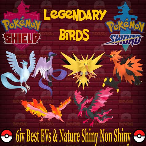 shiny legendary birds    shiny galarian birds  pokemon