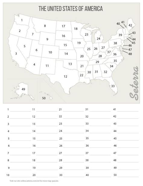 United States Map Quiz Printable