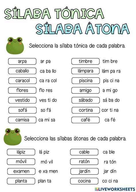 S Laba T Nica Y S Laba Tona Activity Spanish Teaching Resources