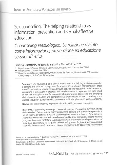 PDF Sex Counseling The Helping Relationship As Information Prevention And Sexual Affective