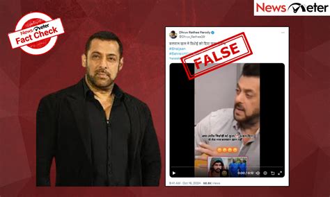 fact check viral video  salman khan threatening lawrence bishnoi