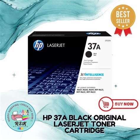 HP 37A Black Original LaserJet Toner Cartridge CF237A Shopee