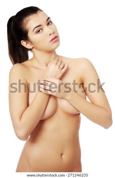 Portrait Nude Woman Covering Her Breast Stock Photo 271246235 Shutterstock