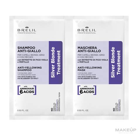 Brelil Amino Treatment Silver Blonde Sh Mask Ml Gift Set Makeup Cy
