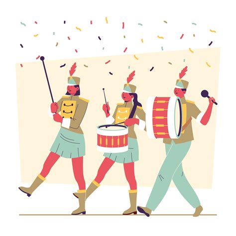 marching band concept  vector art  vecteezy
