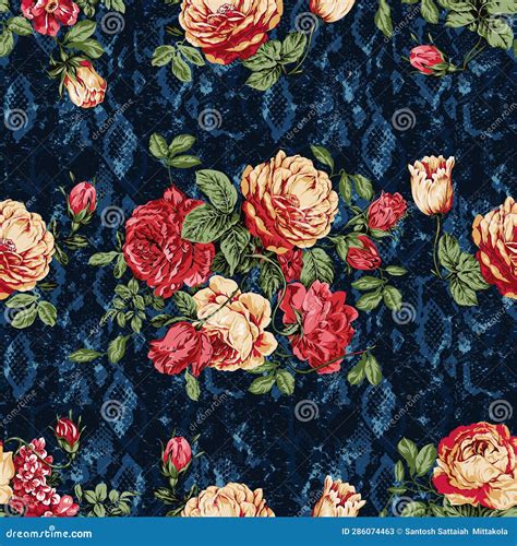 Beautiful Flower Pattern Floral Colorful Seamless Allover Design