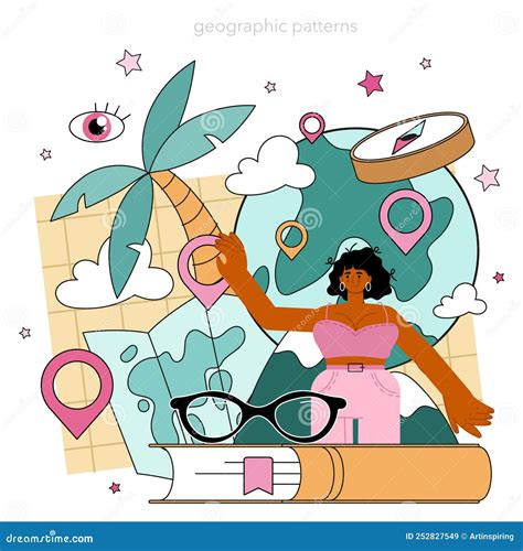 Geography Class Concept. Students Learning the Lands and Ecosystems