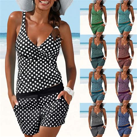 High Quality Women S Bikini Two Piece Set With Black And White Polka Dot Print Holiday