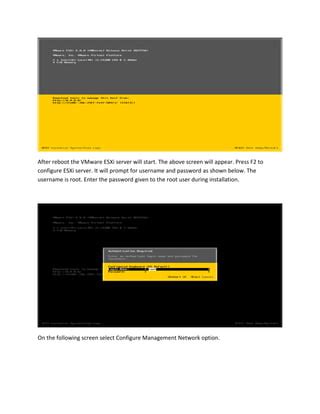 installing  mware esxi server