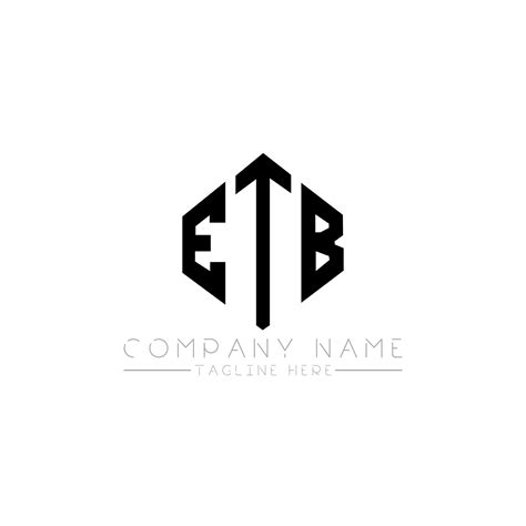 Etb Letter Logo Design With Polygon Shape Etb Polygon And Cube Shape