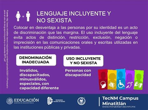 Lenguaje Incluyente Y No Sexista Tecnm Instituto Tecnológico De