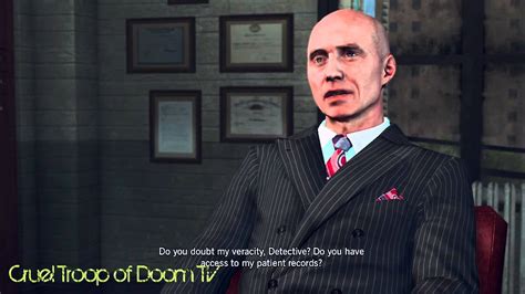 L A Noire Perfect Interrogation Dr Stoneman DLC The Naked City Case YouTube