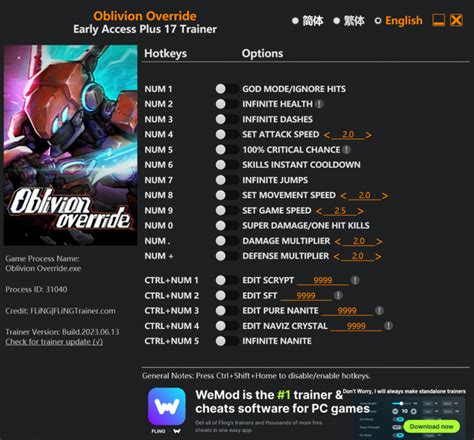 Oblivion Override Trainer - FLiNG Trainer - PC Game Cheats and Mods