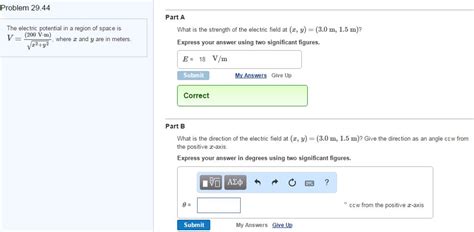 Solved The Electric Potential In A Region Of Space Is V Chegg