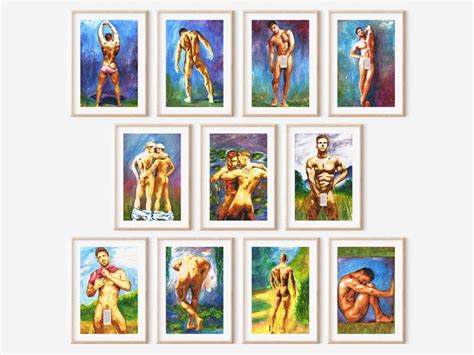 Homoerotic Male Nude Art Prints Celebrate Queer Eroticism LGBTQ Art With Bold Stunning