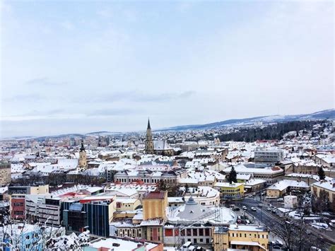 The City Is Covered In Snow And It Looks Like There Are No People On