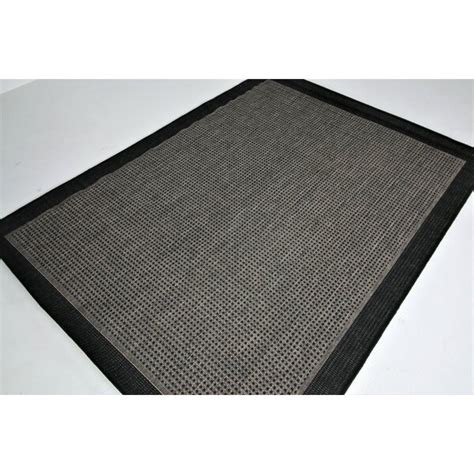 Gracie Oaks Nekoma Power Loom Jute Sisal Black Rug Wayfair