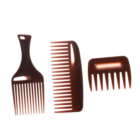 Ipetboom 3pcs Set Hair Styling Comb Plastic Afro Hair Pick