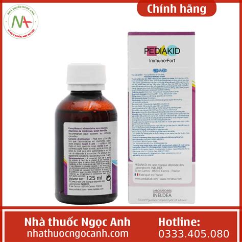 Thuốc Pediakid Immuno-Fort 125ml có tốt không? giá bao nhiêu? mua ở đâu