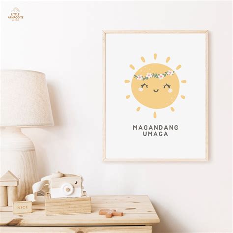 Tagalog Educational Wall Art Set of 12 Prints Philippines Wall Decor