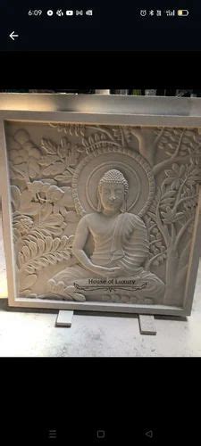 Smooth Buddha Sandstone Mural For Office Decor At Rs 1500 Sq Ft In Jaipur