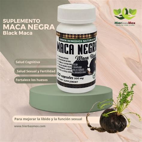 Maca Negra Suplemento Natural Maca Black Frasco Con 60 Capsulas