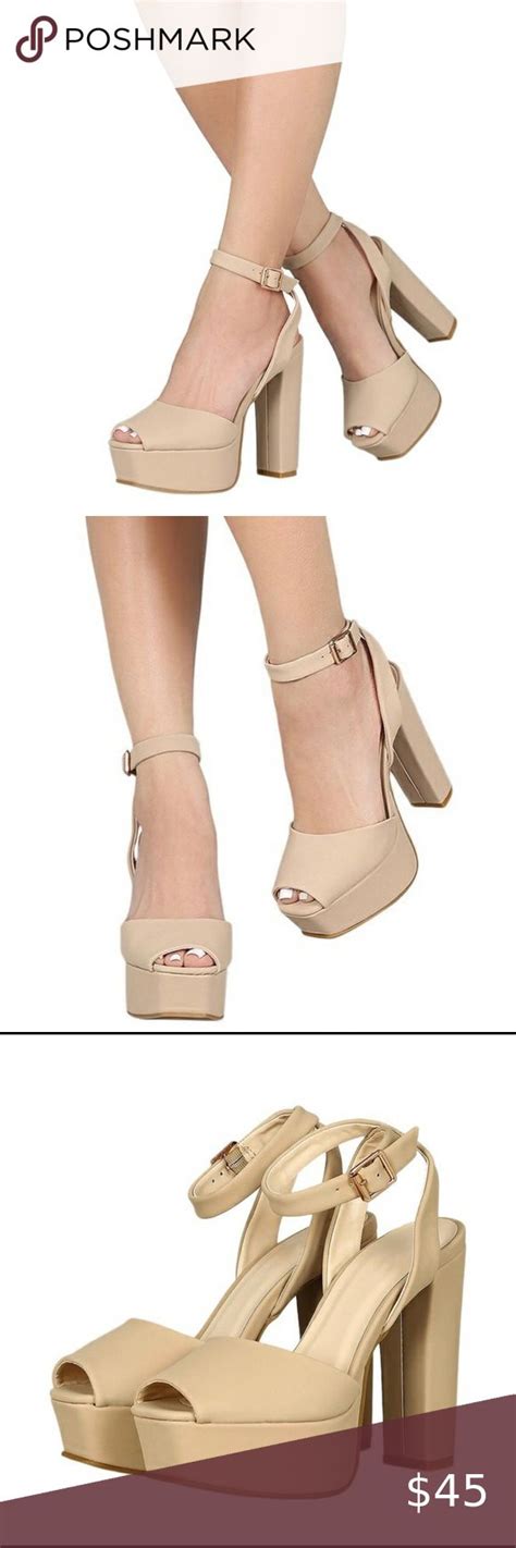 Nude Ankle Strap Platform Heels Heels Ankle Strap Heels Platform Heels