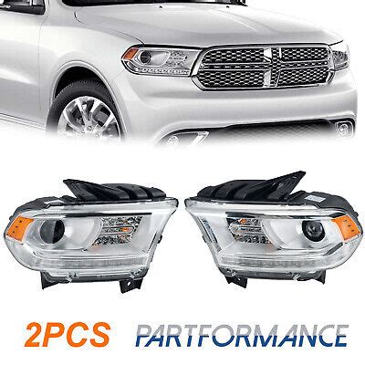 Pair HID Headlight Assembly For Dodge Durango 2016 2020 Driver