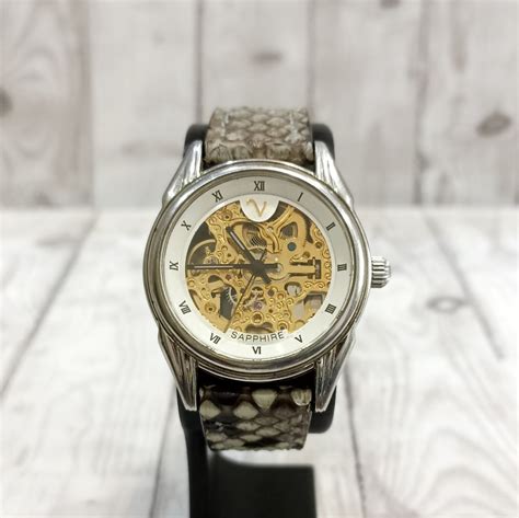 Jam Tangan Valentino Sapphire Luxury Skeleton Automatic Fesyen Pria