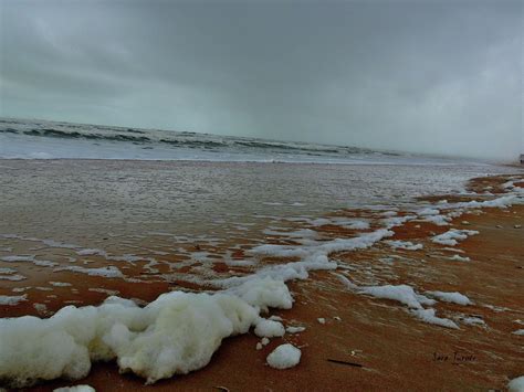 Sea Foam Beach Rain Clouds Storm Ocean Florida East Coast