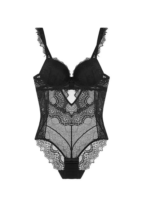 Buy Zitique Premium Lace Nylon Lingerie Bodysuit Black Online Zalora Malaysia